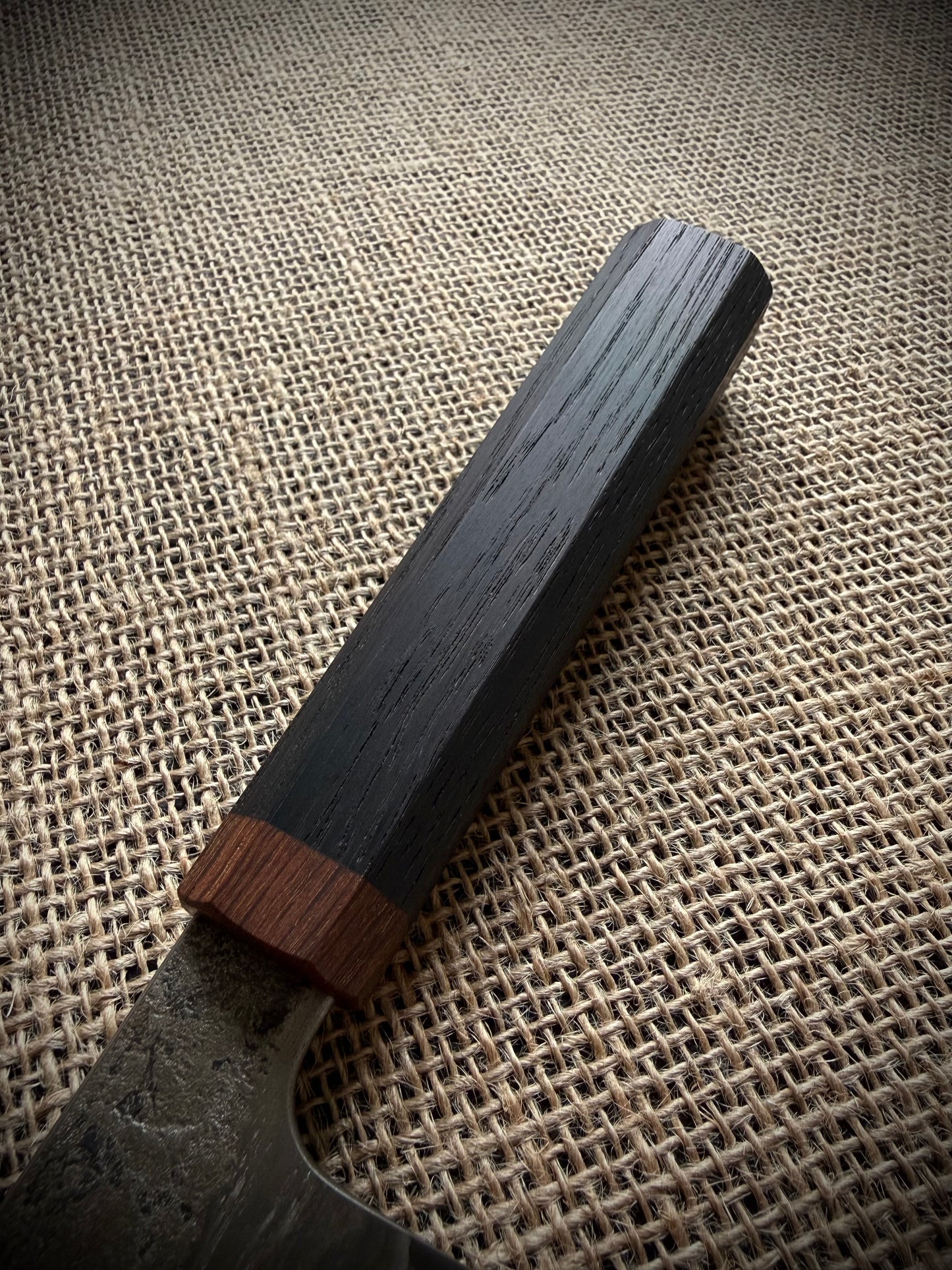 Nakiri | Wrought iron san mai | Bog oak handle