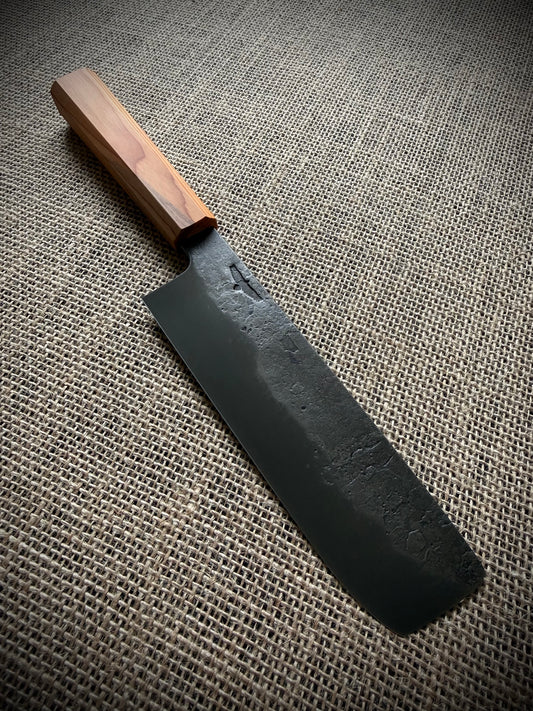 Nakiri | Carbon steel | Yew handle