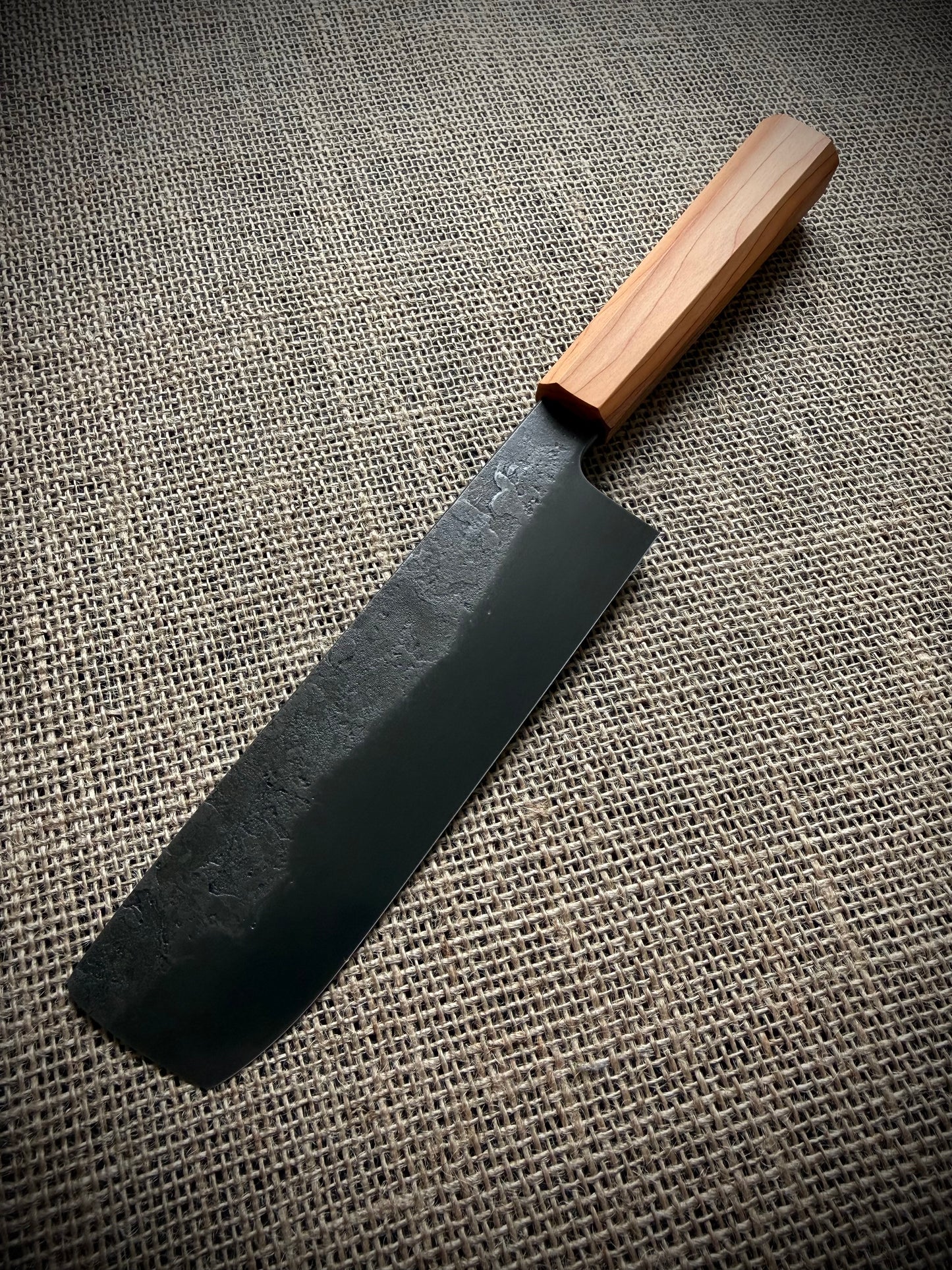 Nakiri | Carbon steel | Yew handle