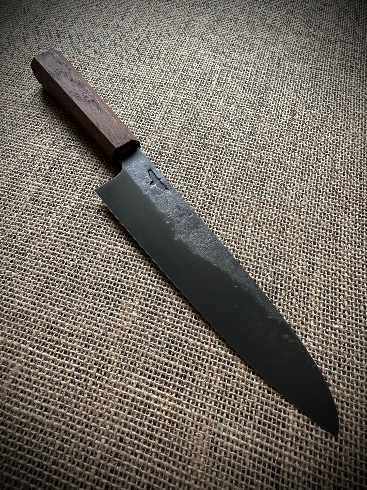 Gyuto | Carbon steel | Brown oak handle