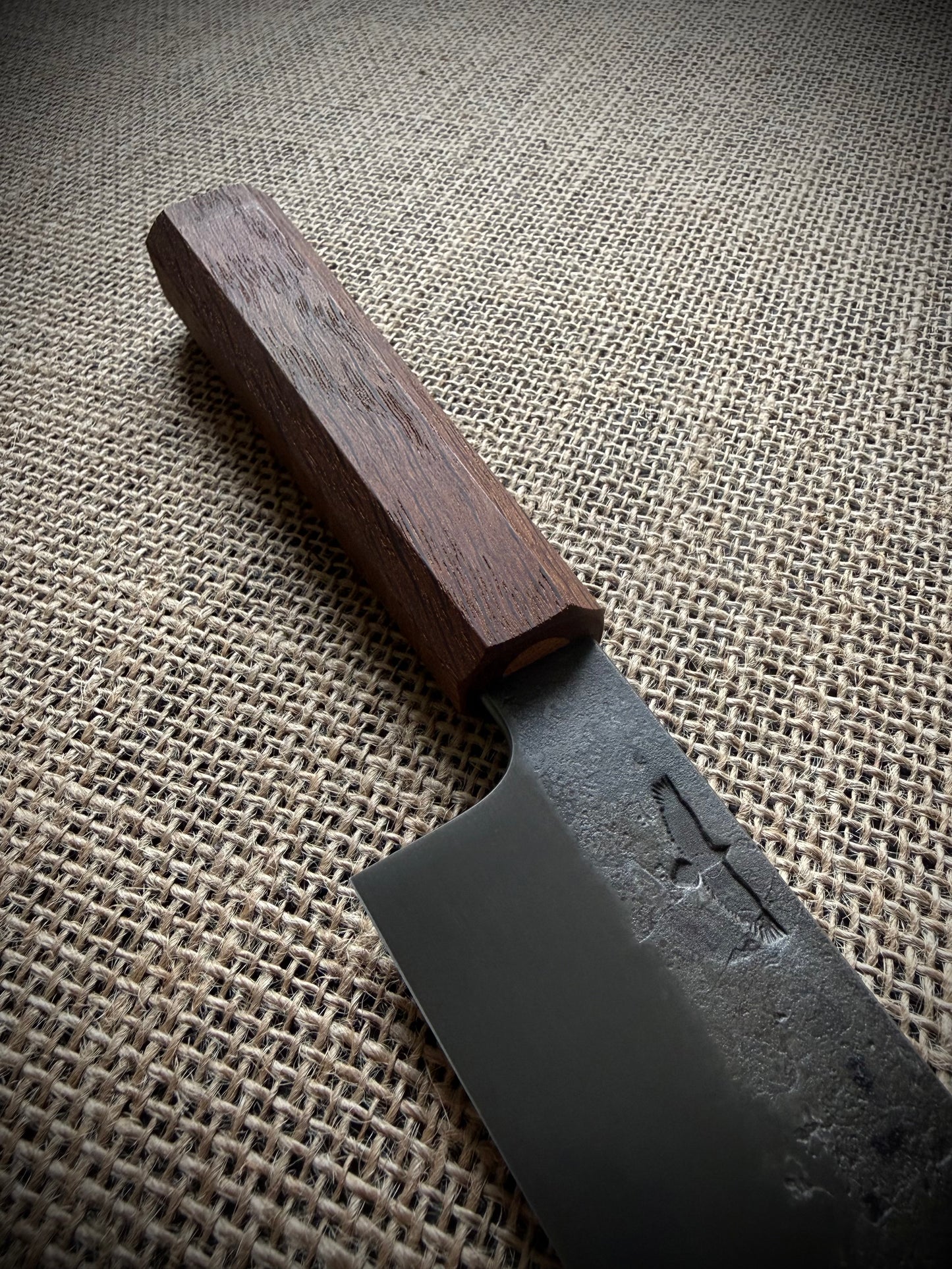 Gyuto | Carbon steel | Brown oak handle