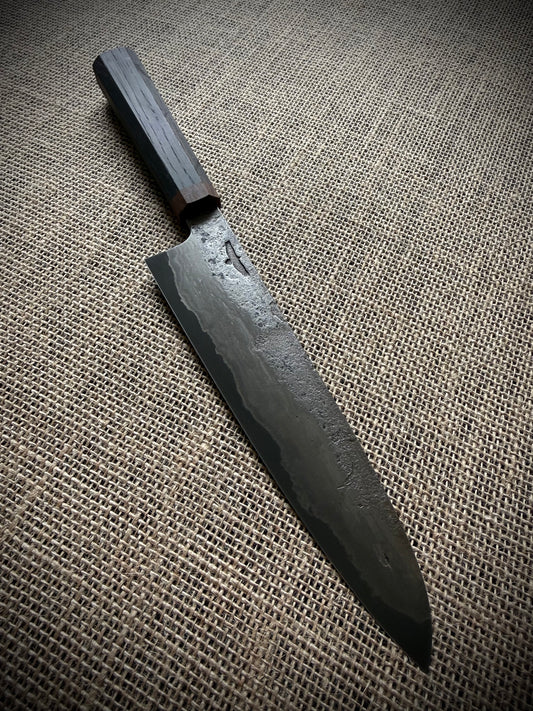 Gyuto | Wrought iron san mai | Bog oak handle