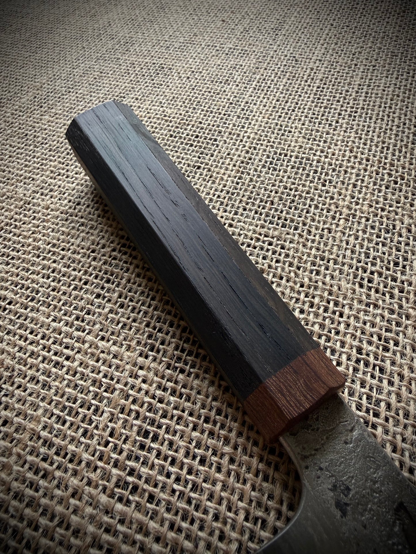 Gyuto | Wrought iron san mai | Bog oak handle