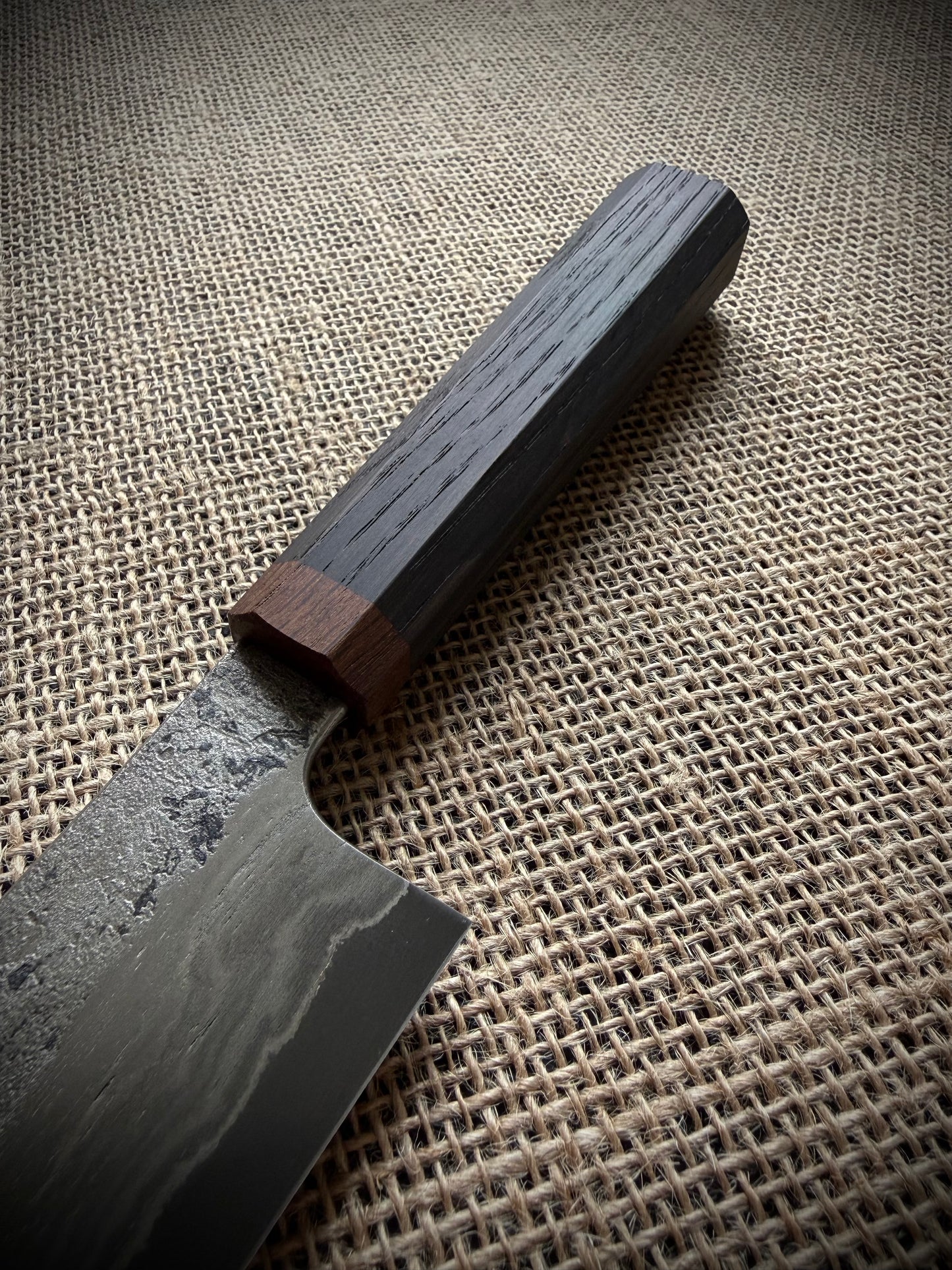 Gyuto | Wrought iron san mai | Bog oak handle